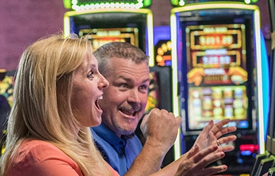 The smoking room is a completely separate gaming space that will keep smoke contained using a state-of-the-art negative air pressure sliding door system and a high-tech HVAC and smoke evacuation system. There are 120 popular slot machines, 100 U.S. and 20 Canadian along with pub tables and chairs for guests to enjoy!